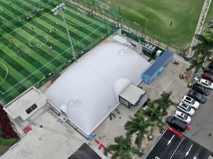 Draagbare klimaatbeheerde multi-sport lugkoepel vir hokkiestadion