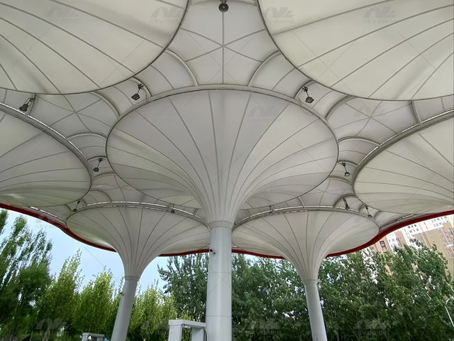 Eritt&auml;in luja PVDF PTFE ETFE vetoter&auml;skalvorakenne