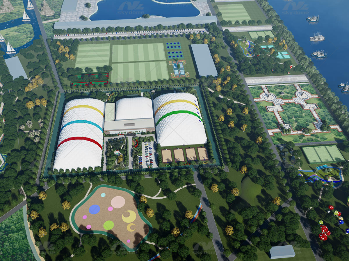 High Strength PVDF Air-Supported Structure para sa Multi-Sport Complex