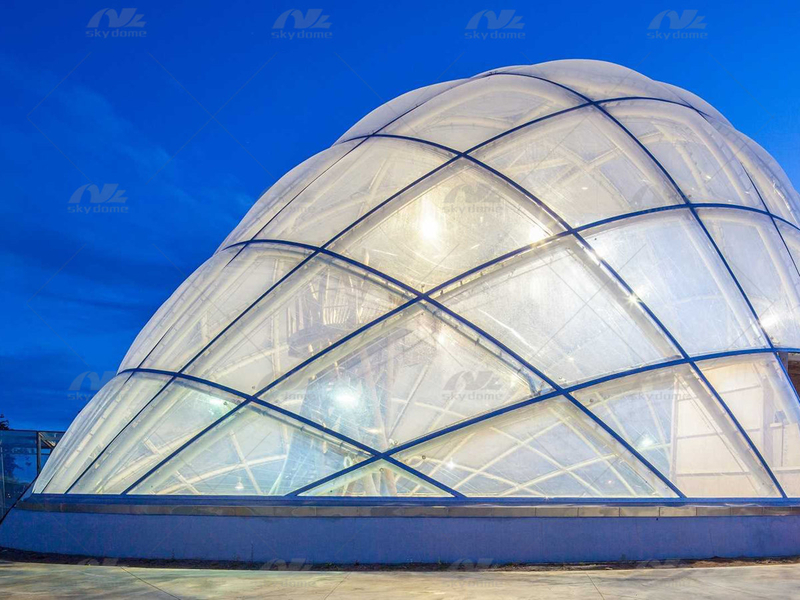 Paisaje de membrana de acero estructural ETFE con buena transmitancia