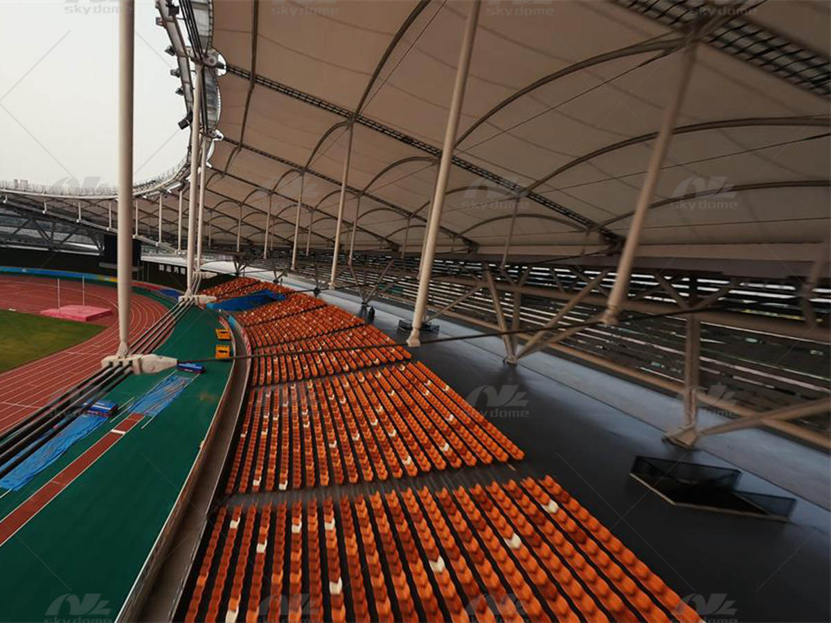 Luftmembranstruktur for stadion for flere idretter