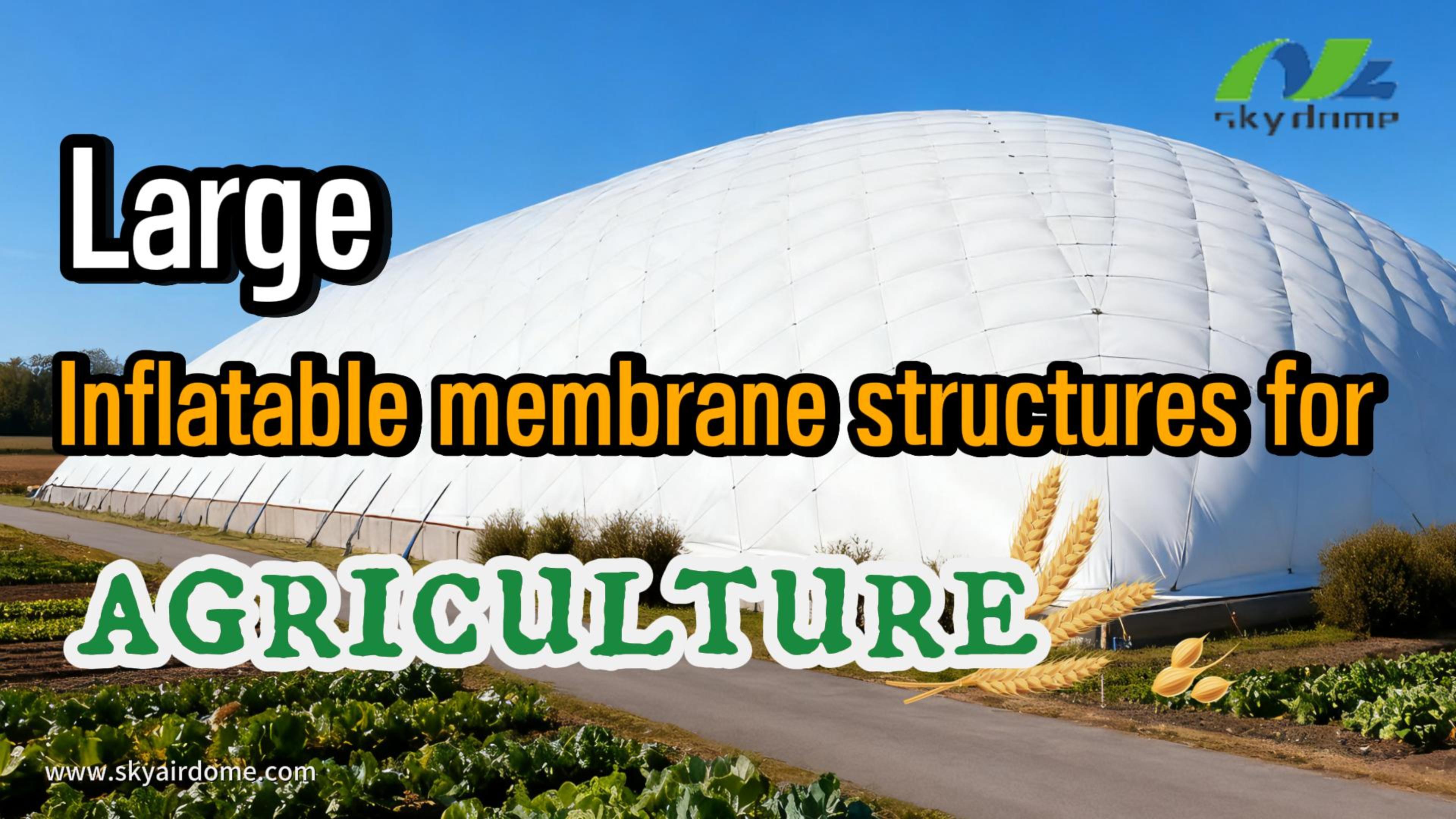 Structuri mari cu membrane gonflabile pentru agricultură
